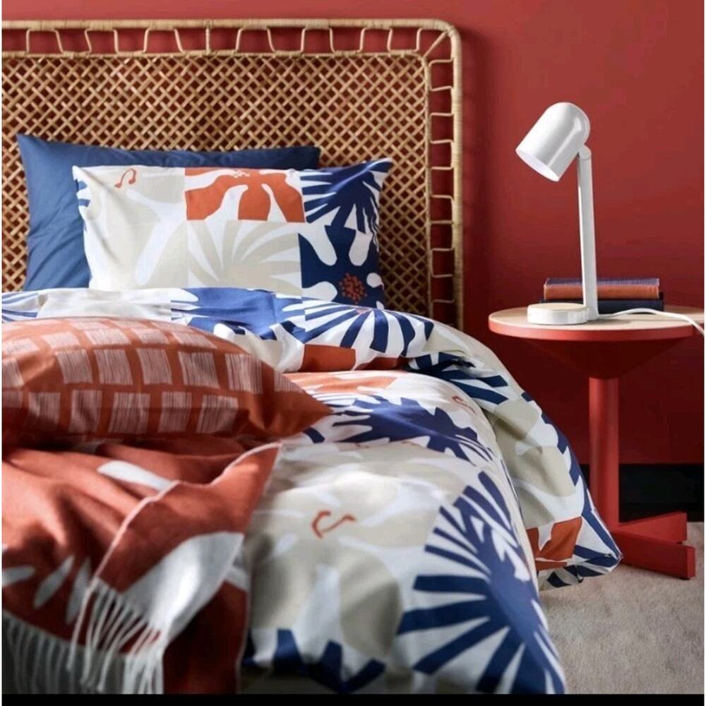 New IKEA HYLSNEJLIKA Queen Duvet Cover 2 Pillowcases Multicolor Bed Bedding Set